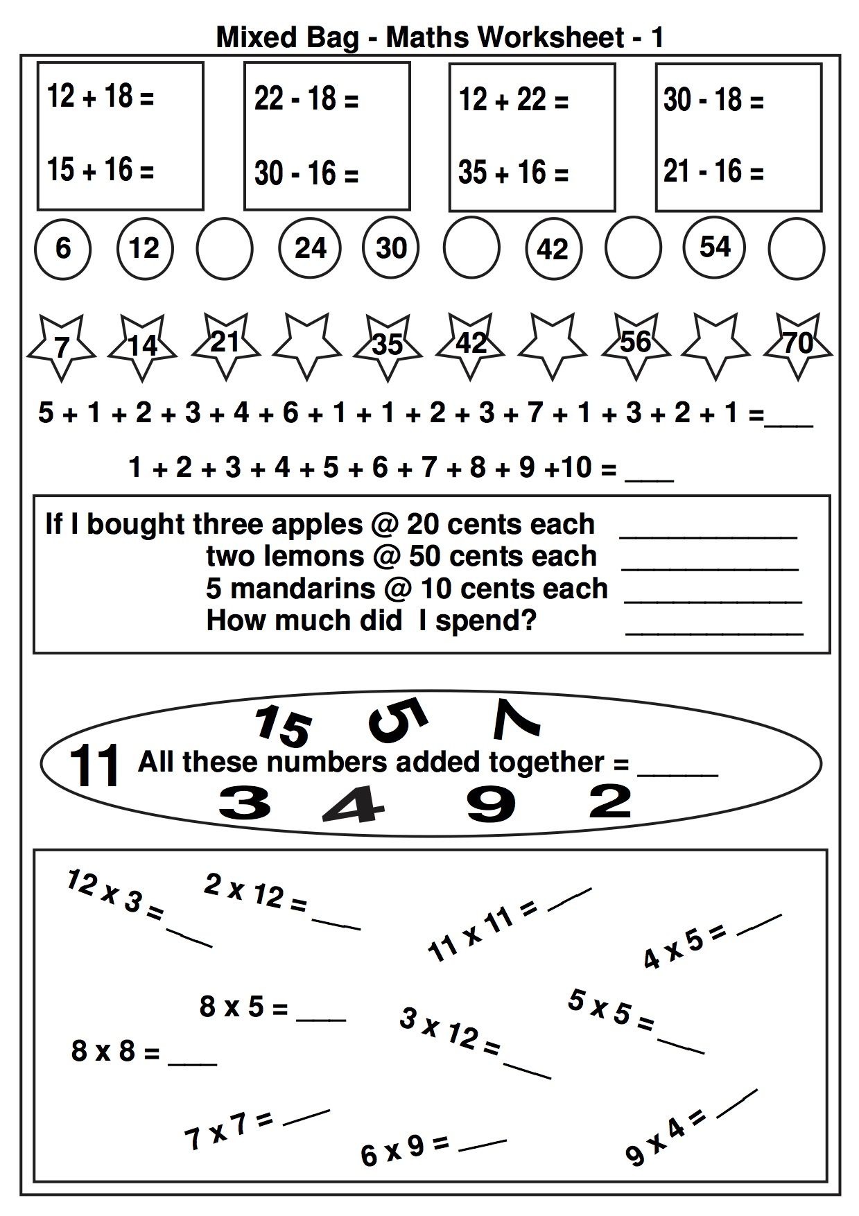 Best 50 Math Worksheets Free Ideas 20