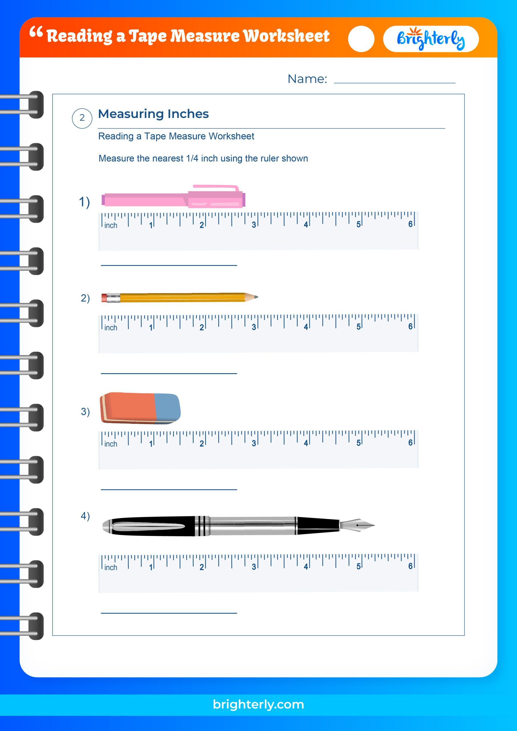 Best 50 Read A Tape Measure Worksheets Ideas 18