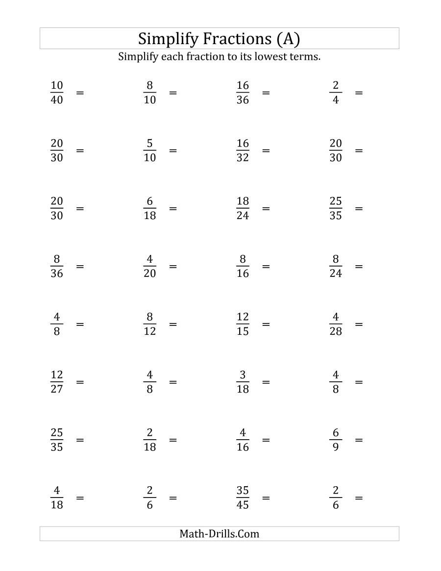 Best 50 Simplify Fractions Worksheets Ideas 14