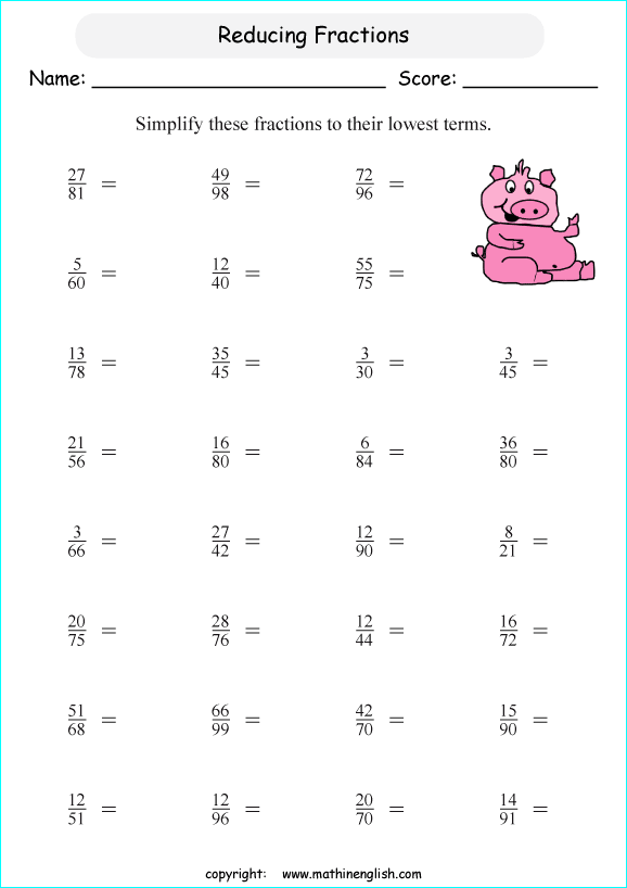 Best 50 Simplify Fractions Worksheets Ideas 16