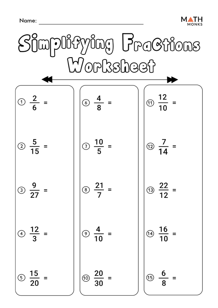 Best 50 Simplify Fractions Worksheets Ideas 2