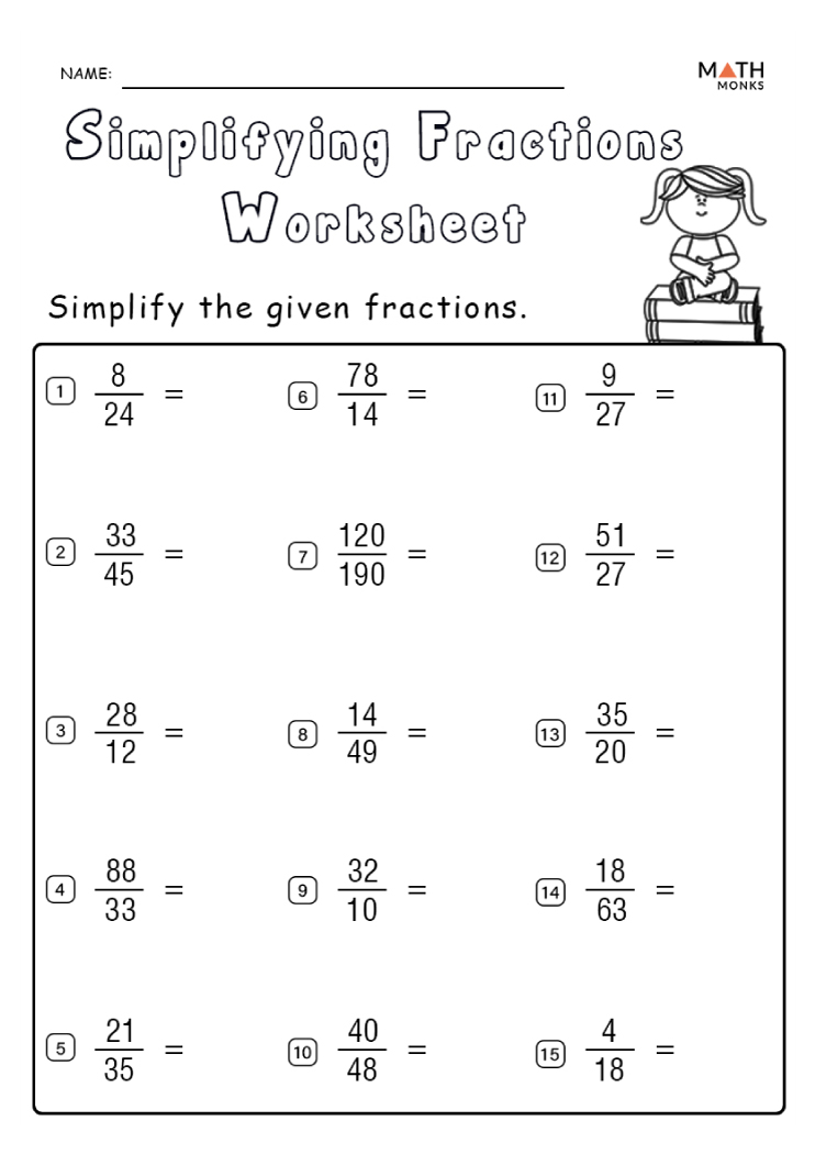 Best 50 Simplify Fractions Worksheets Ideas 49