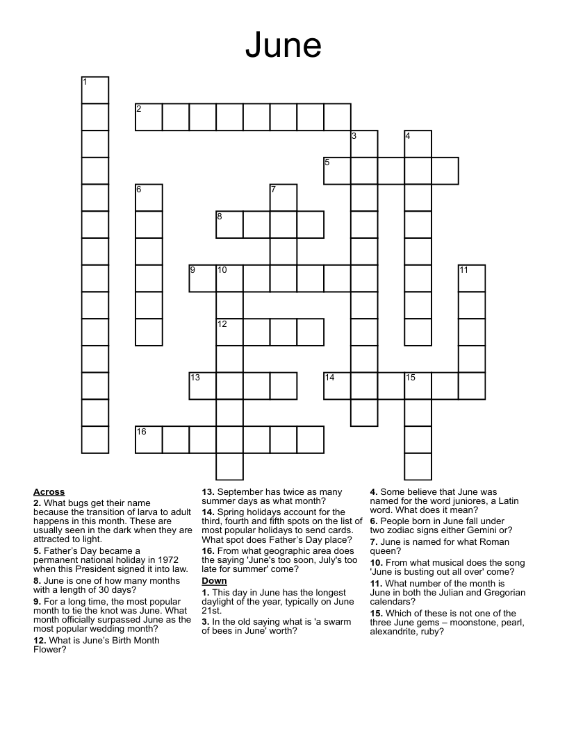 Get 85 June Holiday Puzzles Ideas 52