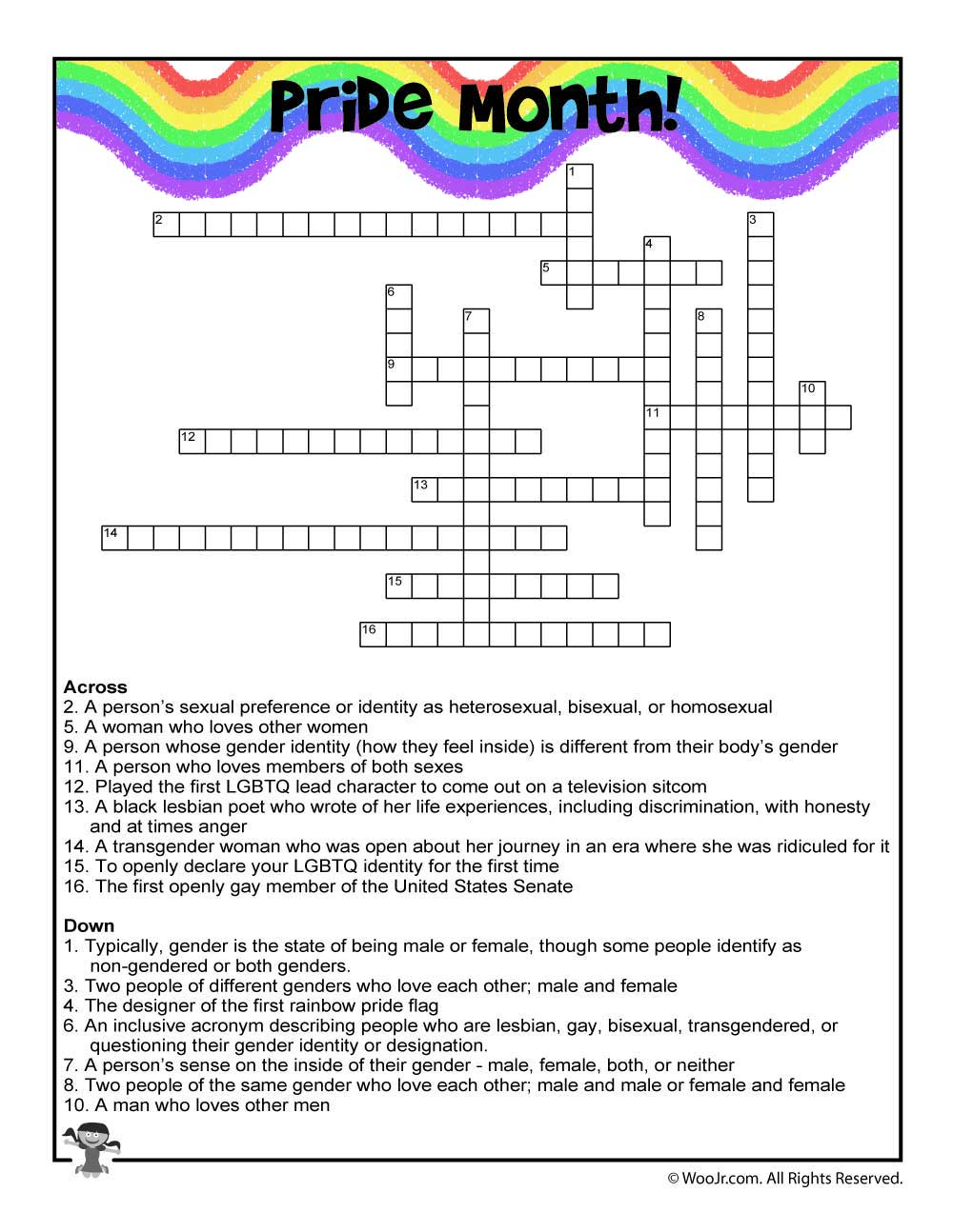 Get 85 Pride Month Crossword Puzzles Ideas 1