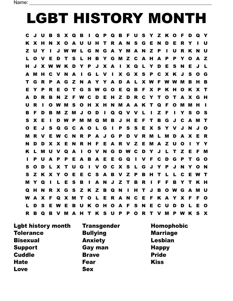 Get 85 Pride Month Crossword Puzzles Ideas 19