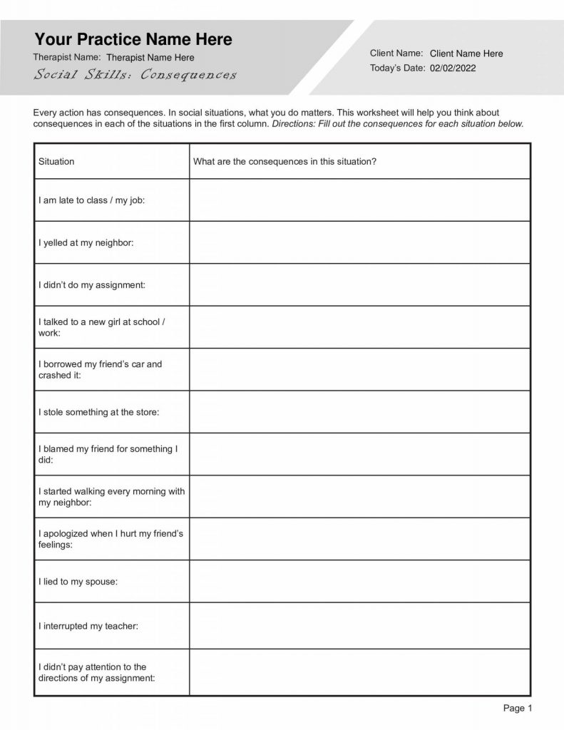 Get 85 Social Skills Worksheets Ideas 9