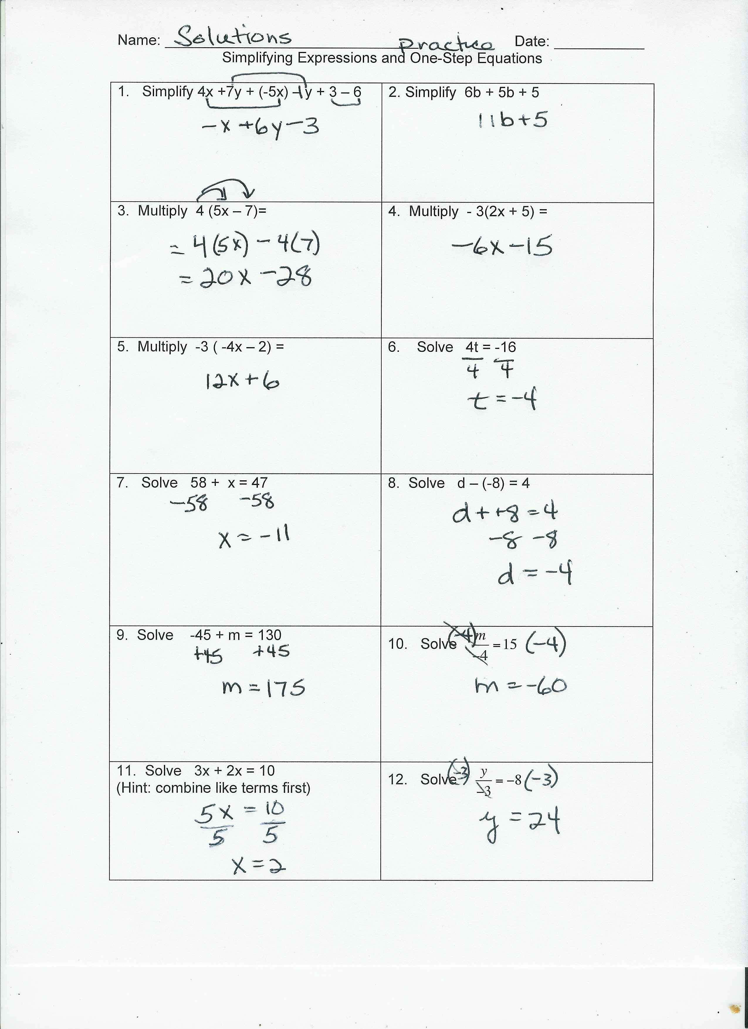 Get 85 Solving Multi Step Equations Worksheets Ideas 10