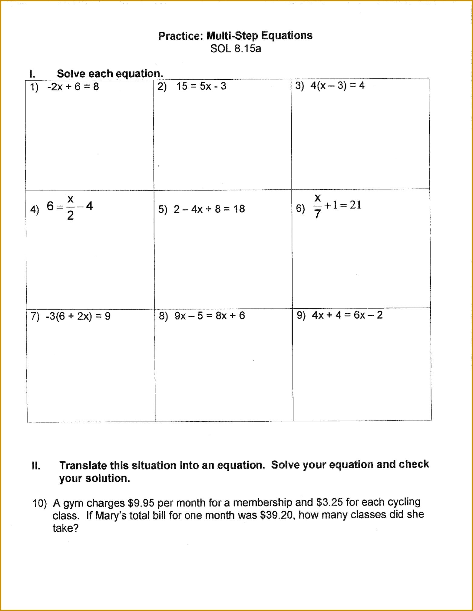 Get 85 Solving Multi Step Equations Worksheets Ideas 2