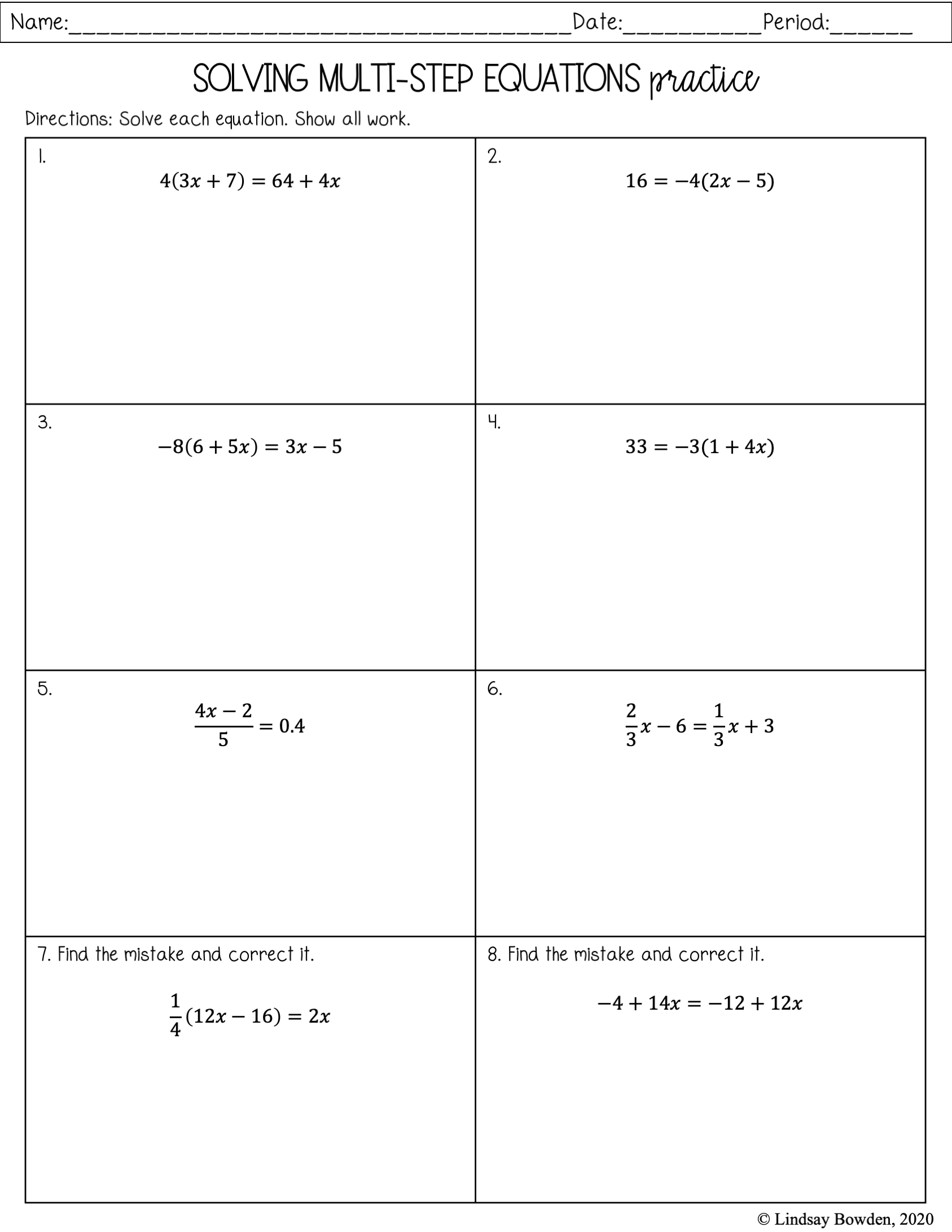 Get 85 Solving Multi Step Equations Worksheets Ideas 21