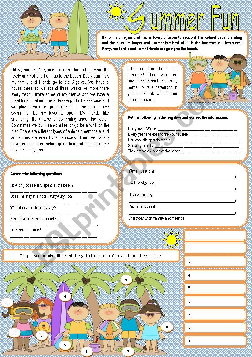 Get 85 Summer Adventure Worksheet Ideas 14