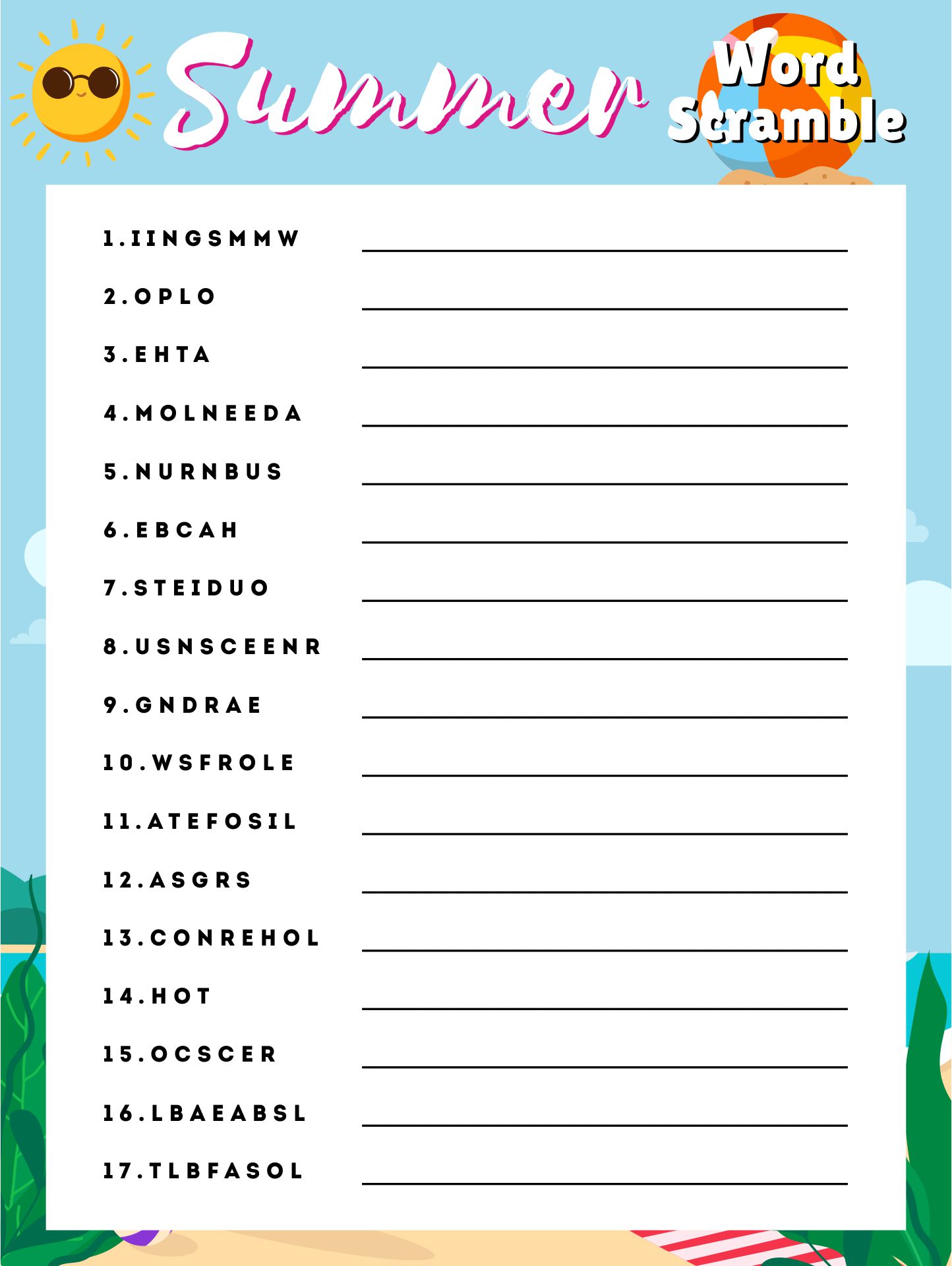 Get 85 Summer Adventure Worksheet Ideas 29