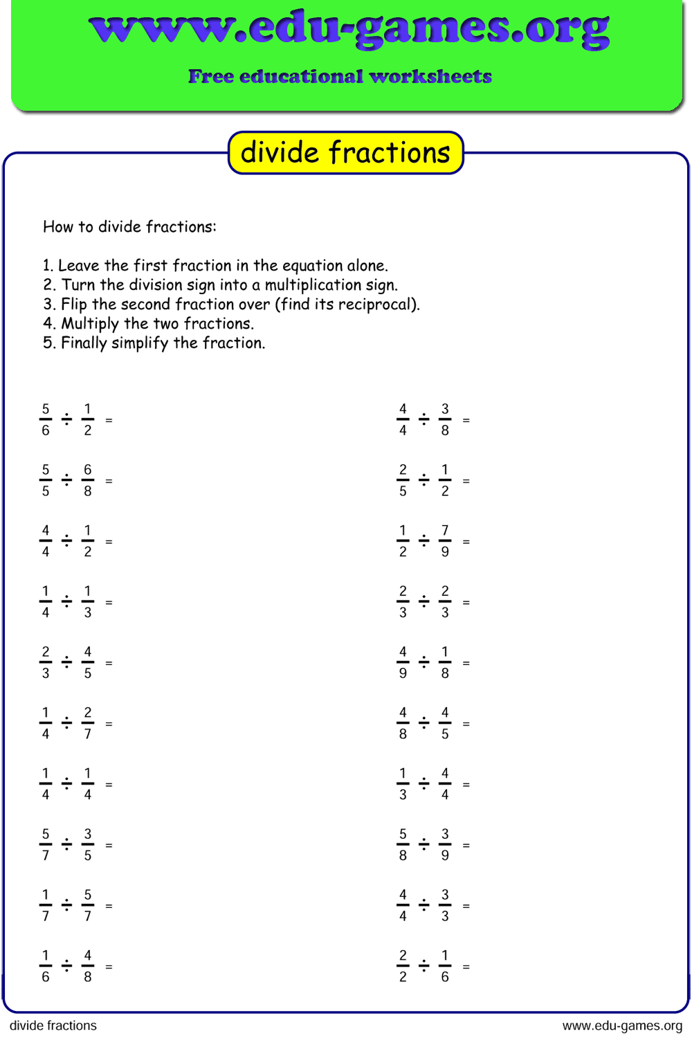 Save 60 Fraction Of A Fraction Worksheets Ideas 60