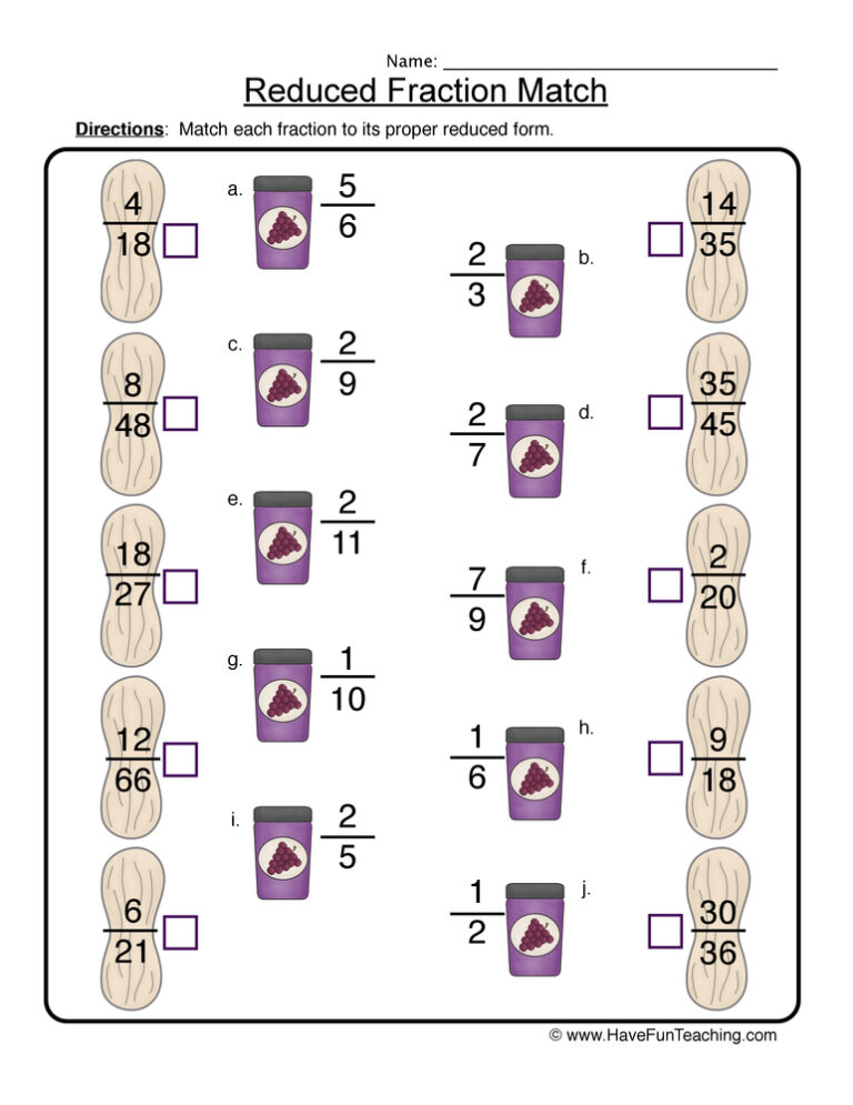 Save 60 Reducing Fractions Worksheets Ideas 19