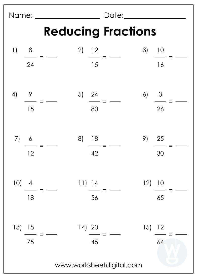 Save 60 Reducing Fractions Worksheets Ideas 25