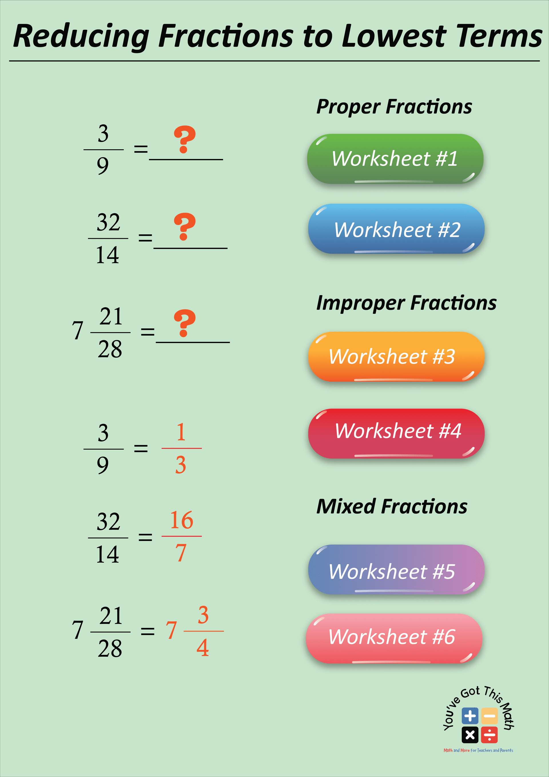 Save 60 Reducing Fractions Worksheets Ideas 3