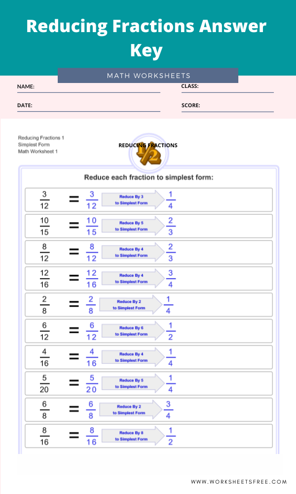 Save 60 Reducing Fractions Worksheets Ideas 32