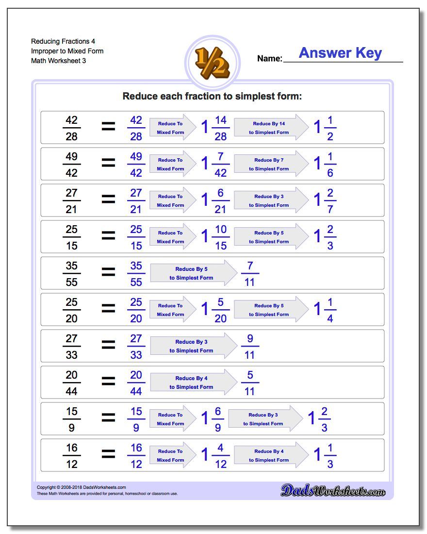 Save 60 Reducing Fractions Worksheets Ideas 45