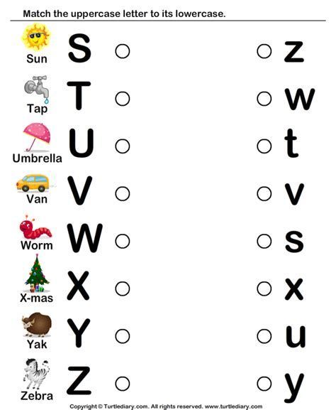 Alphabet Letter and Picture Matching Worksheets - Google Sheets