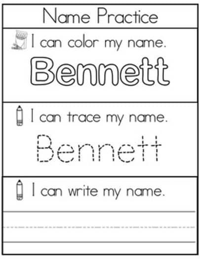 Back to School: Editable Name Practice Tracing Writing Fine Motor Worksheets