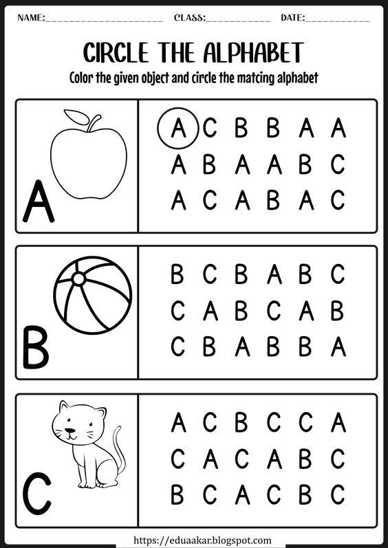 Educational Alphabet and Letter Worksheets for Kids