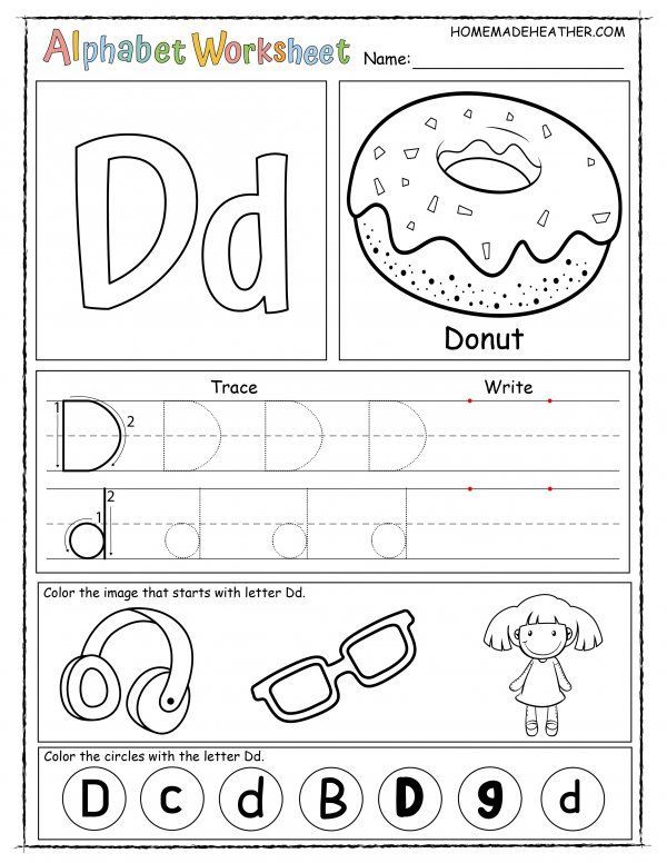 for Kids Alphabet Worksheets: Trace, Color, & Learn