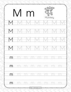 Printable Dotted Letter M Tracing Worksheet with PDF Option