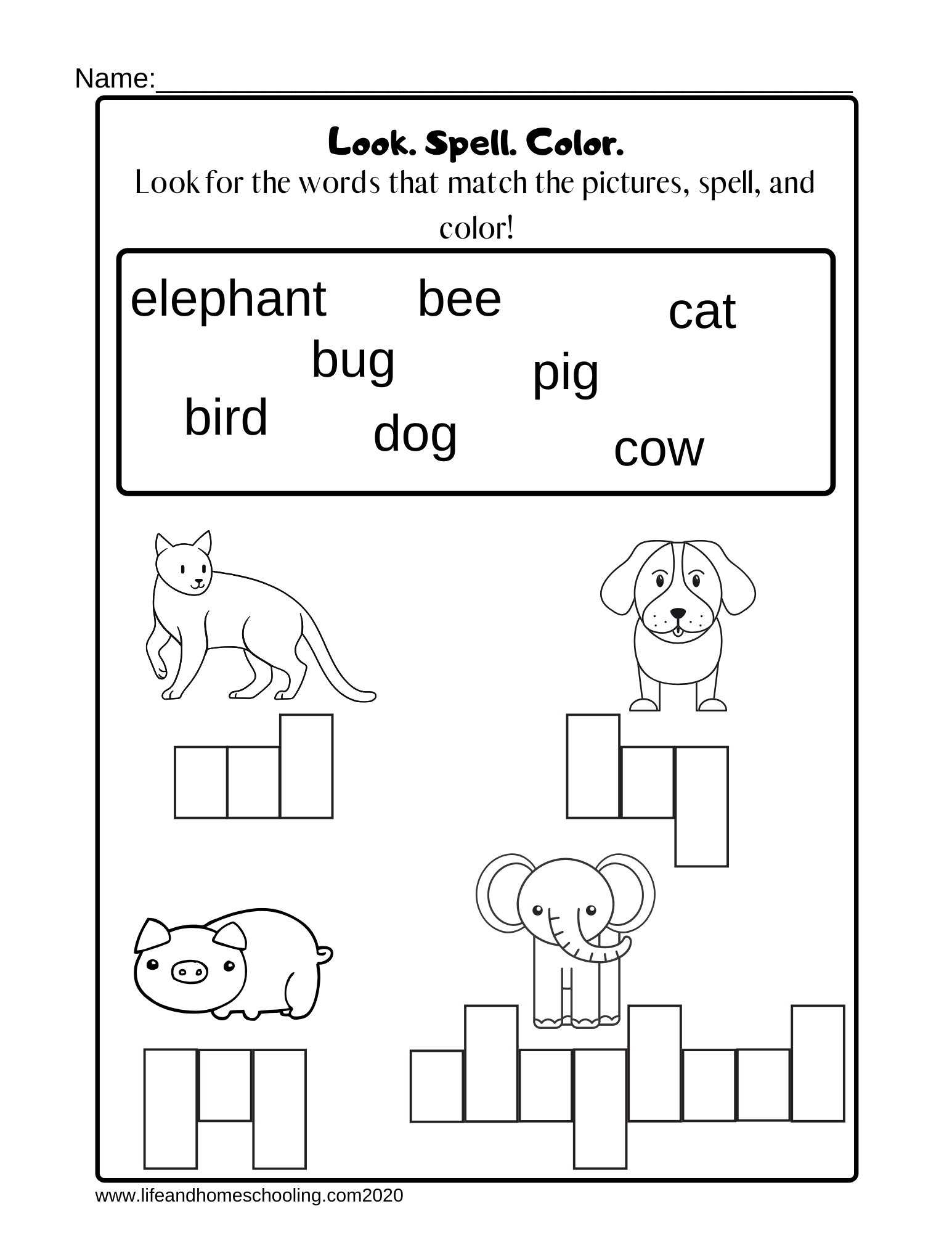 s Kindergarten Spelling Worksheets - Printable and Fun