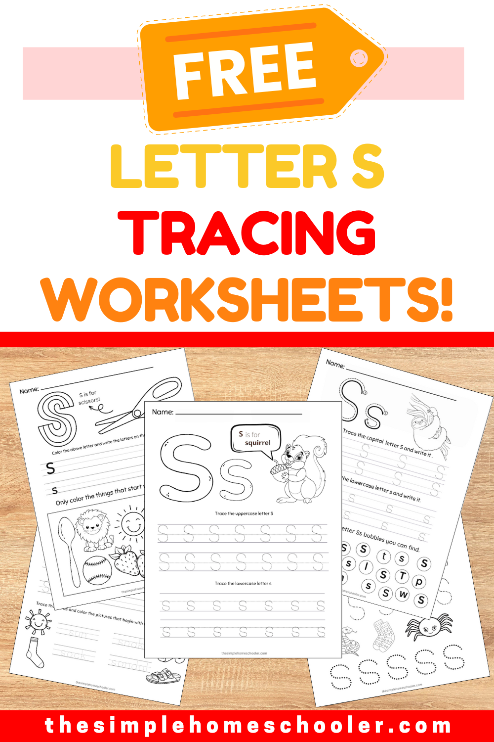 Tracing the Letter S: Free Printable Worksheets