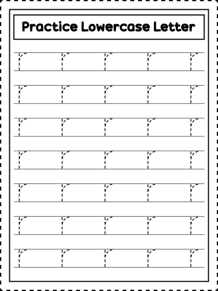 Tracing the Lowercase Letter R for Preschoolers