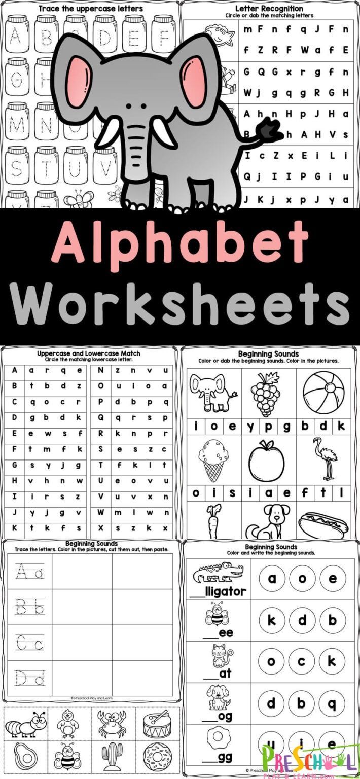 Unique Alphabet Worksheets for Preschoolers