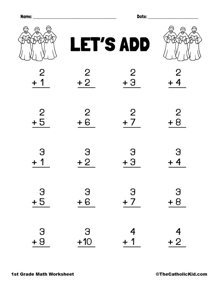 20 Addition Worksheets 3 Lines