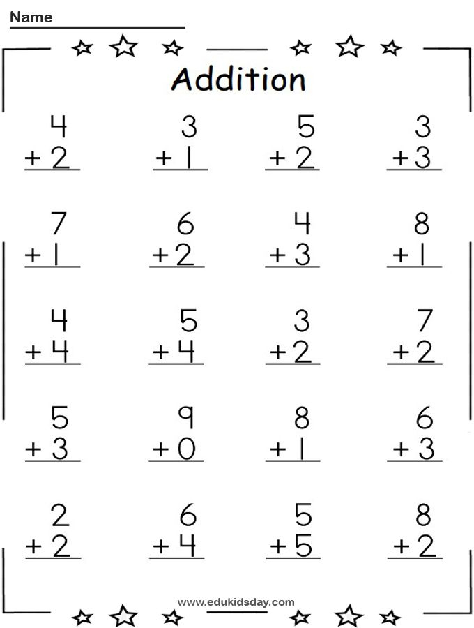 20 Addition Worksheets 3 Lines