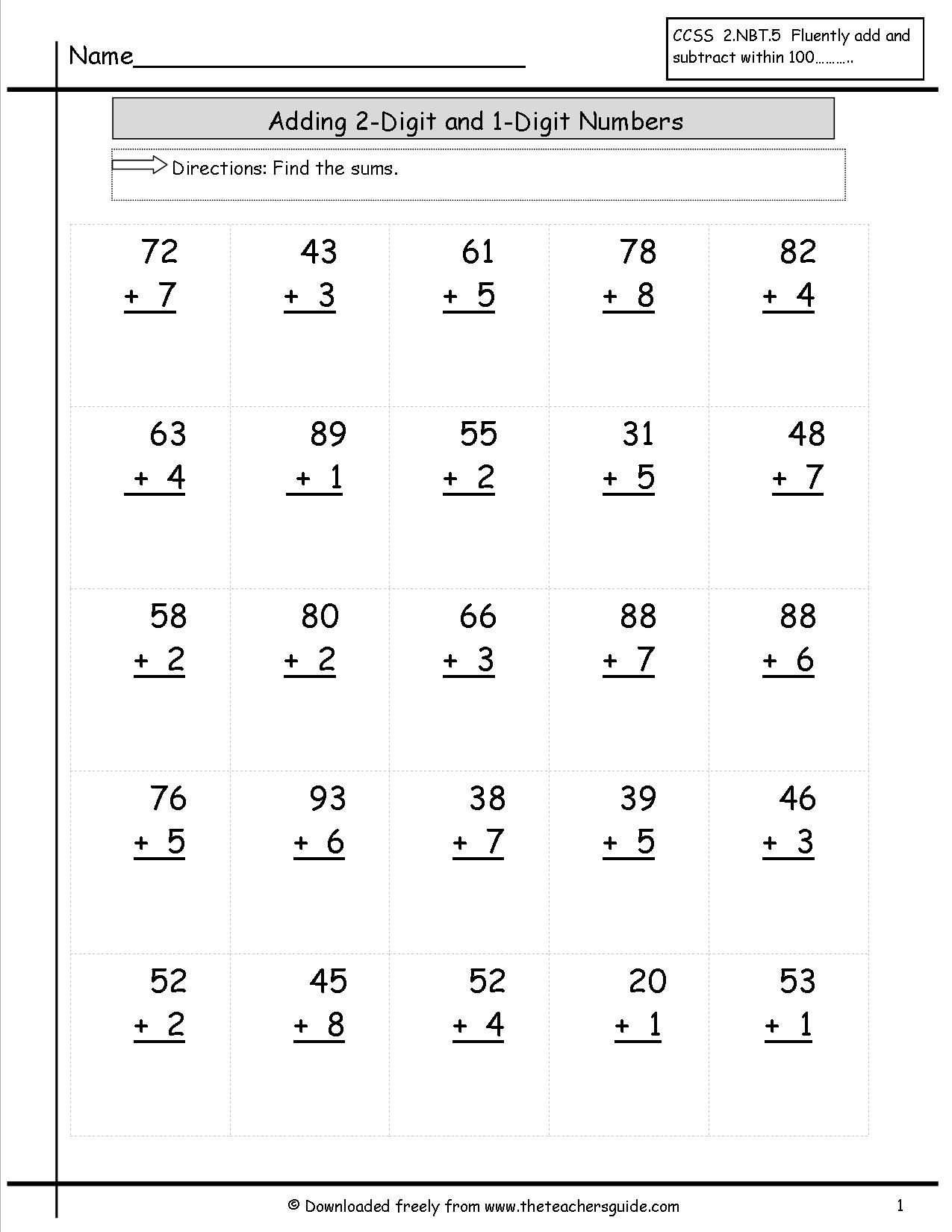 20 Addition Worksheets With Regrouping