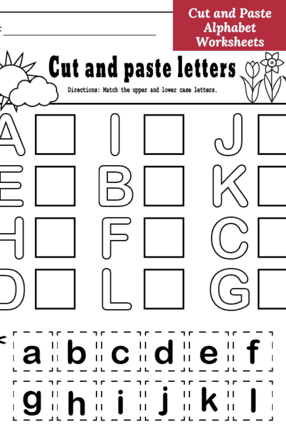 20 Cut And Paste Worksheets Alphabet