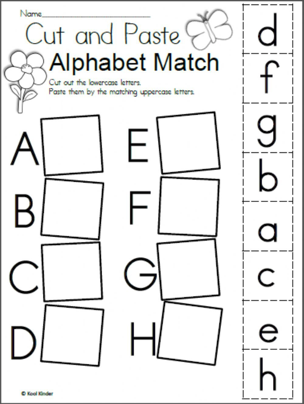 20 Cut And Paste Worksheets Alphabet