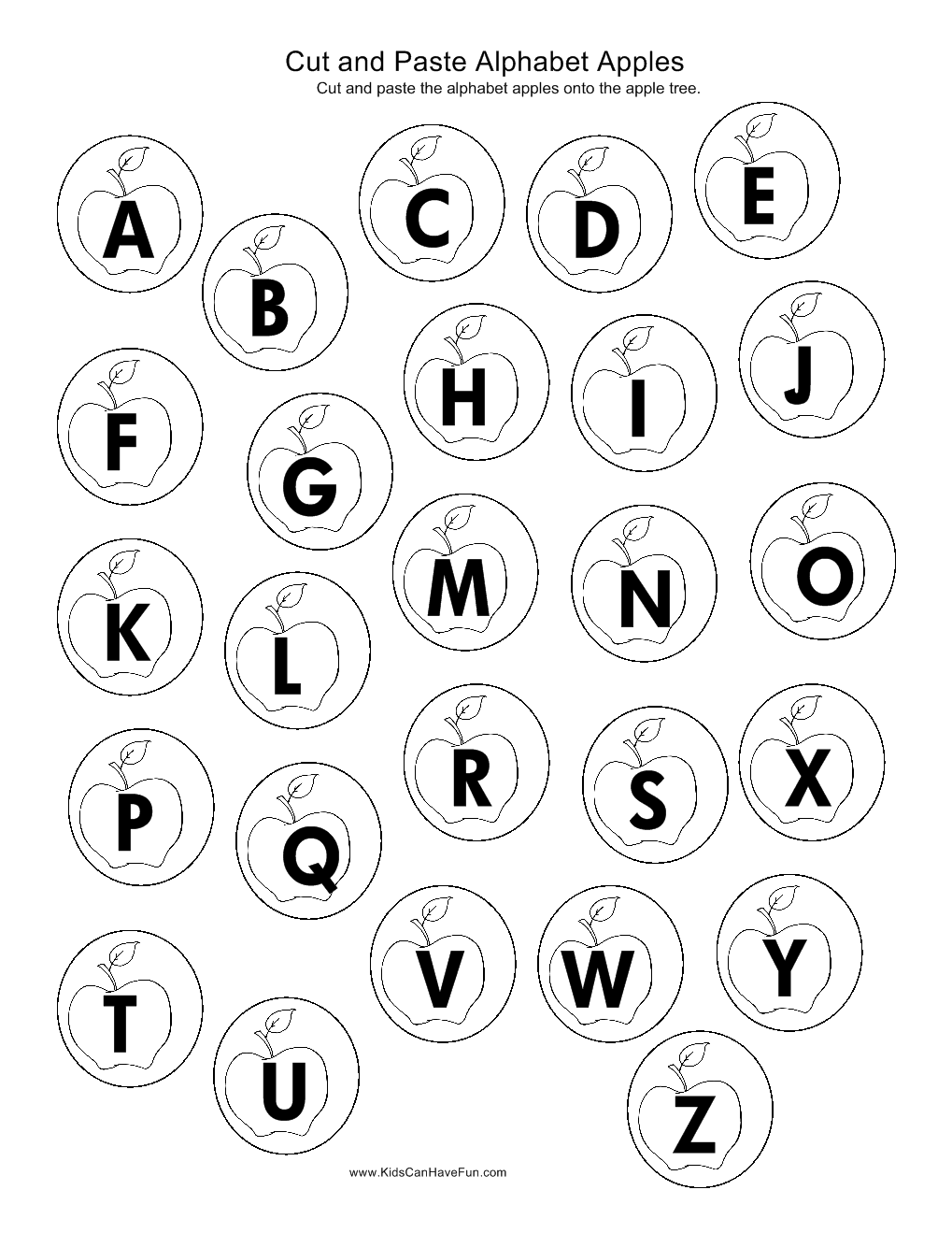 20 Cut And Paste Worksheets Alphabet