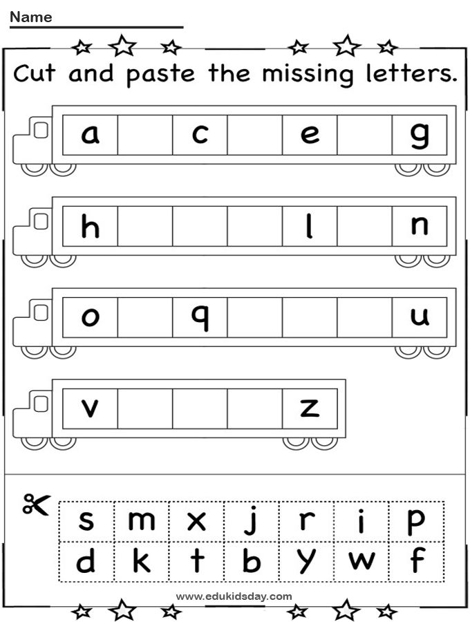 20 Cut And Paste Worksheets Alphabet