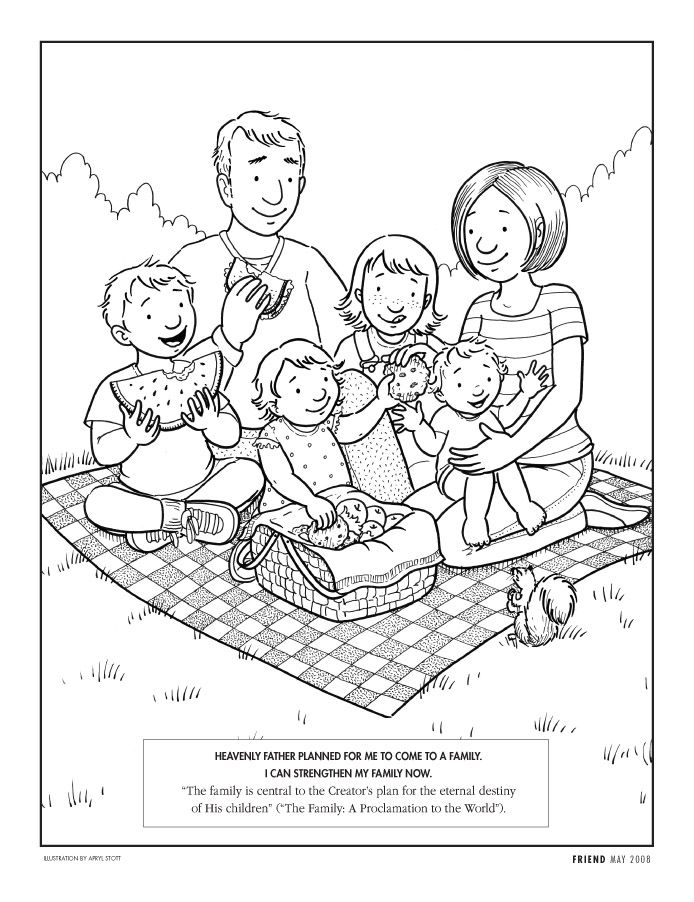 20 Family Coloring Worksheets For Kindergarten