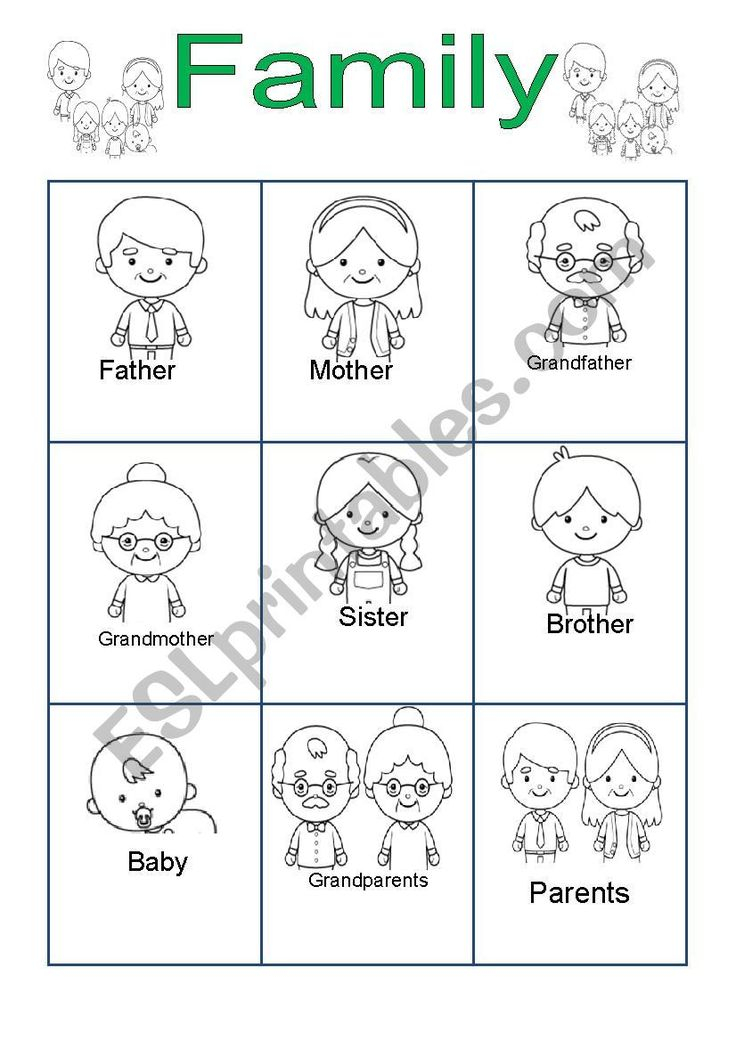 20 Family Coloring Worksheets For Kindergarten