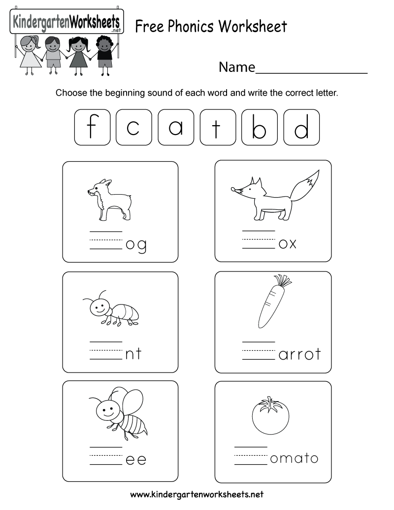 20 Kindergarten English Worksheets Beginning Sounds