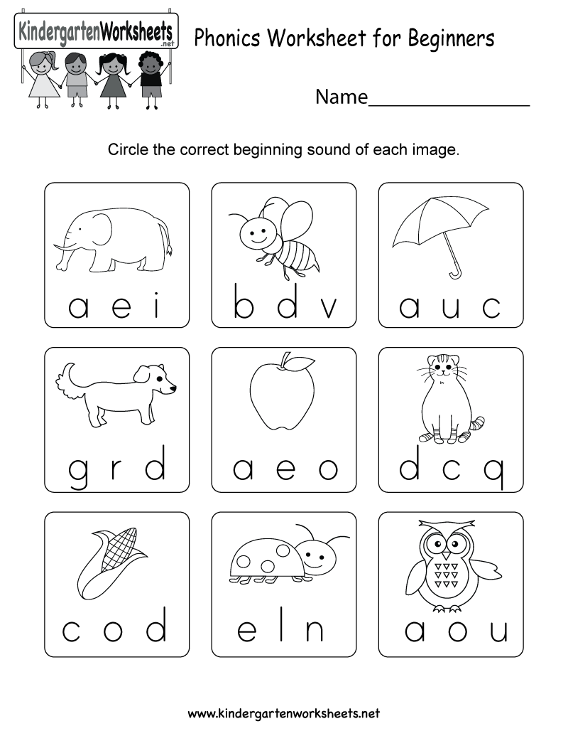 20 Kindergarten English Worksheets Beginning Sounds