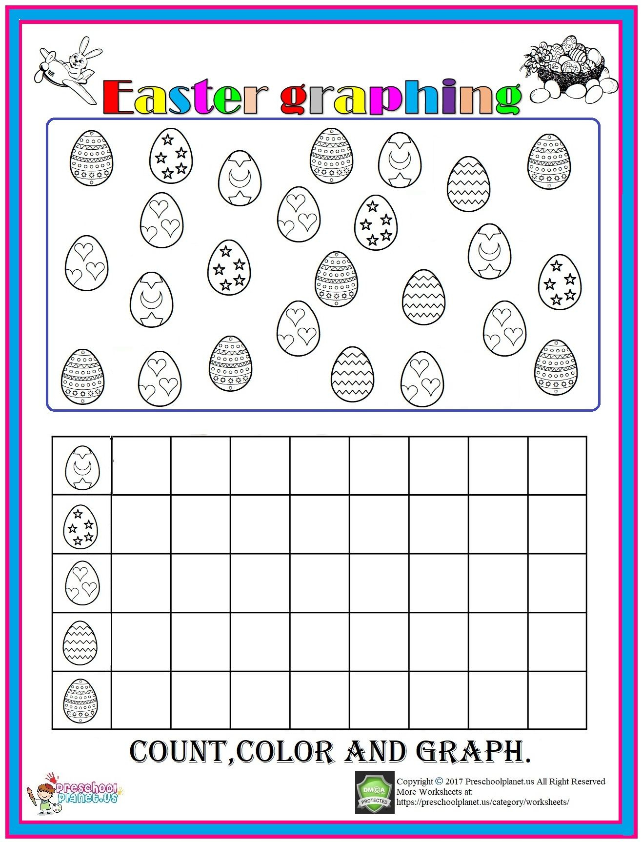 20 Kindergarten Math Easter Worksheets