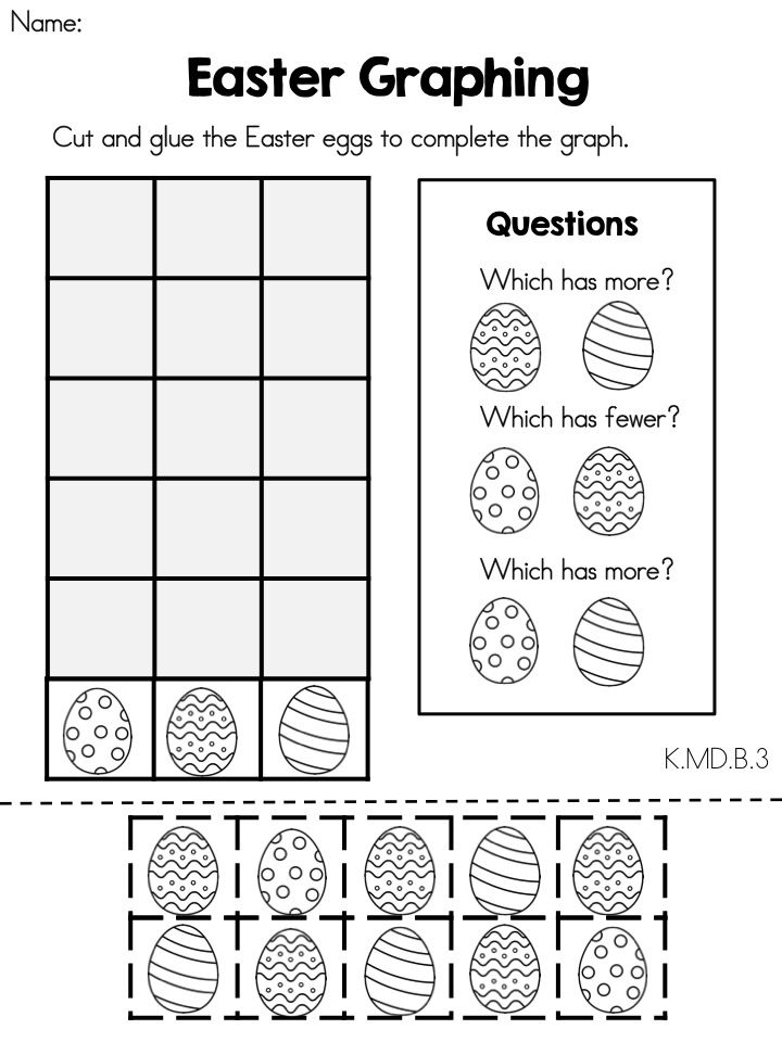 20 Kindergarten Math Easter Worksheets