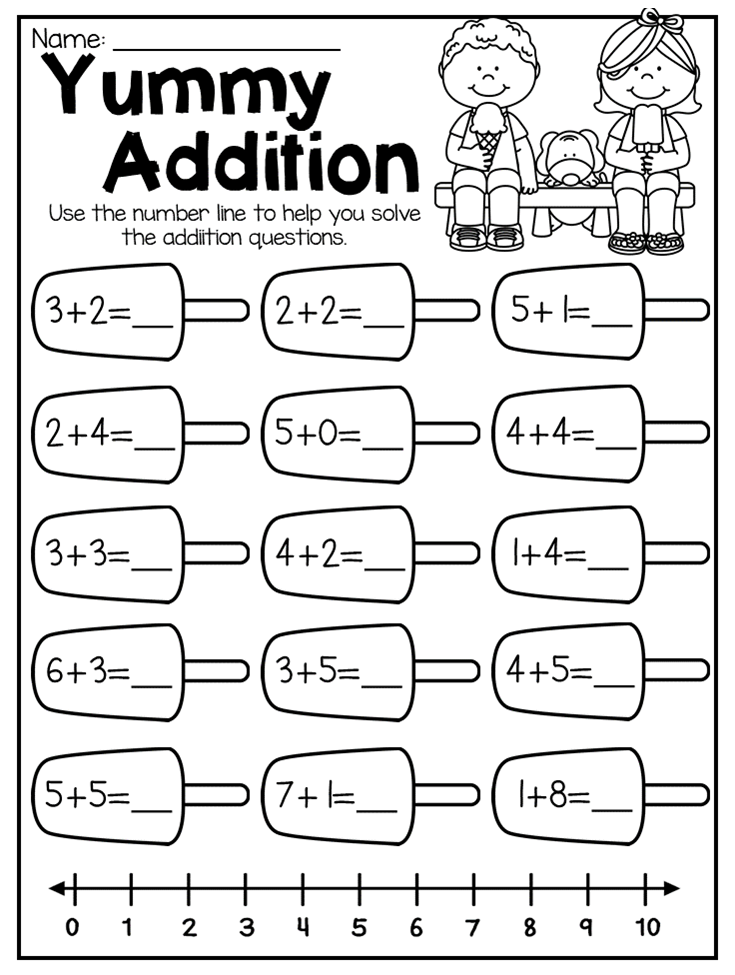 20 Kindergarten Math Worksheets Addition