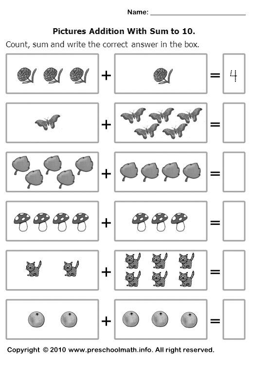 20 Kindergarten Math Worksheets Addition