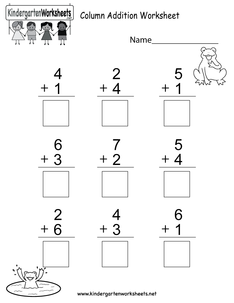 20 Kindergarten Math Worksheets Addition