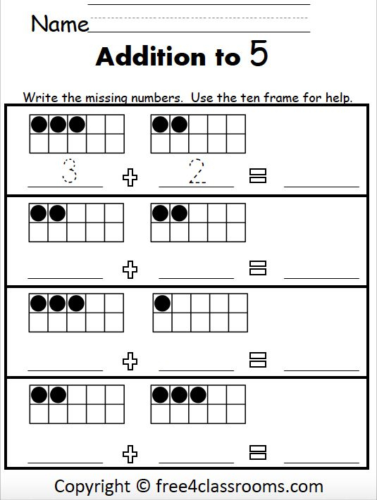 20 Kindergarten Math Worksheets Addition