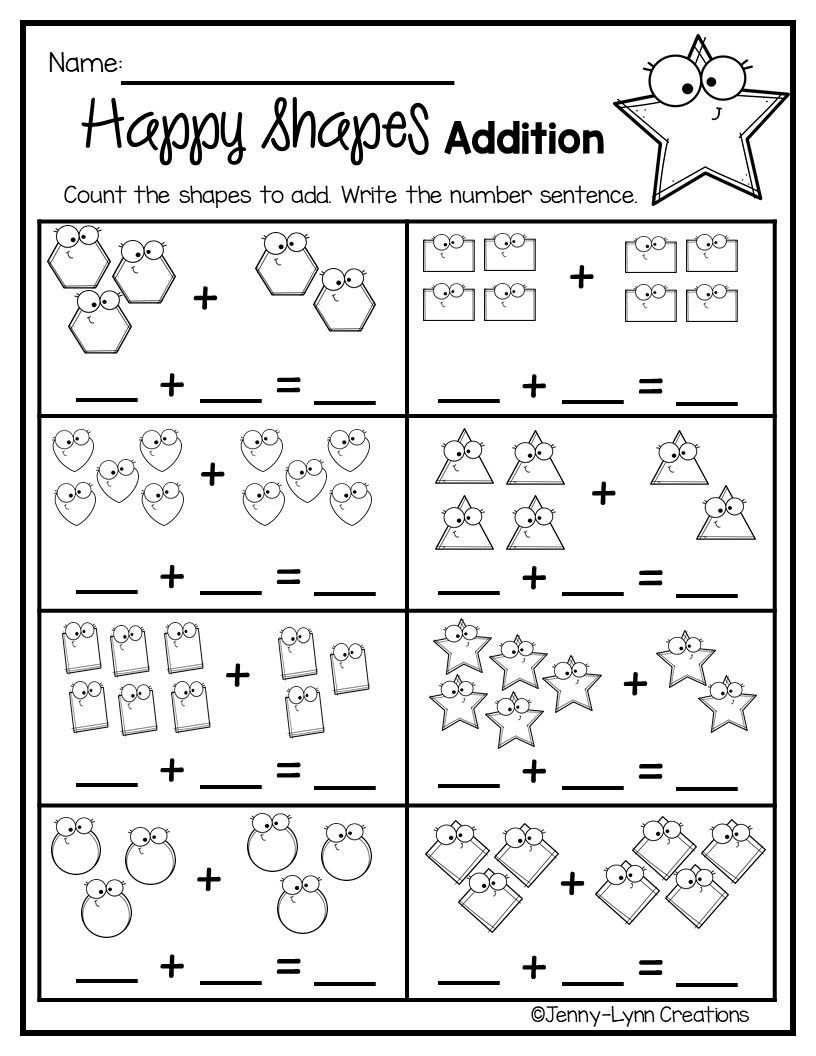 20 Kindergarten Math Worksheets Addition