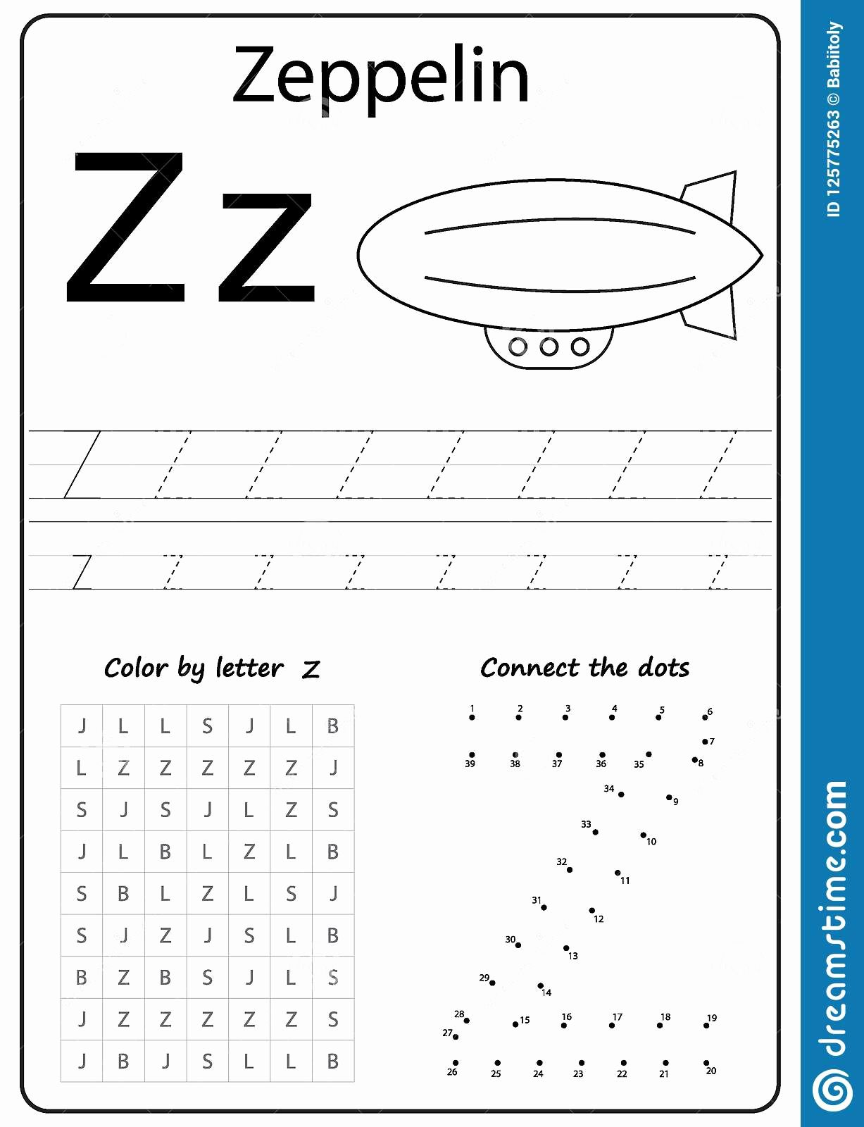 20 Letter Z Kindergarten Worksheets