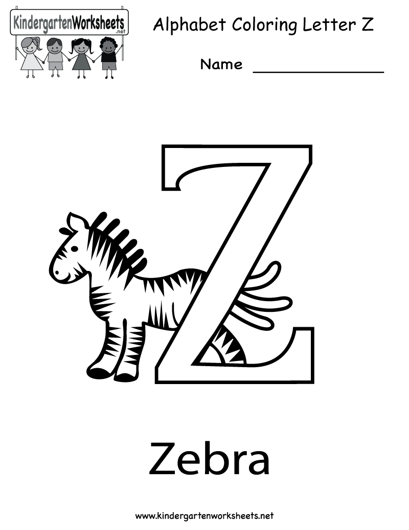 20 Letter Z Kindergarten Worksheets